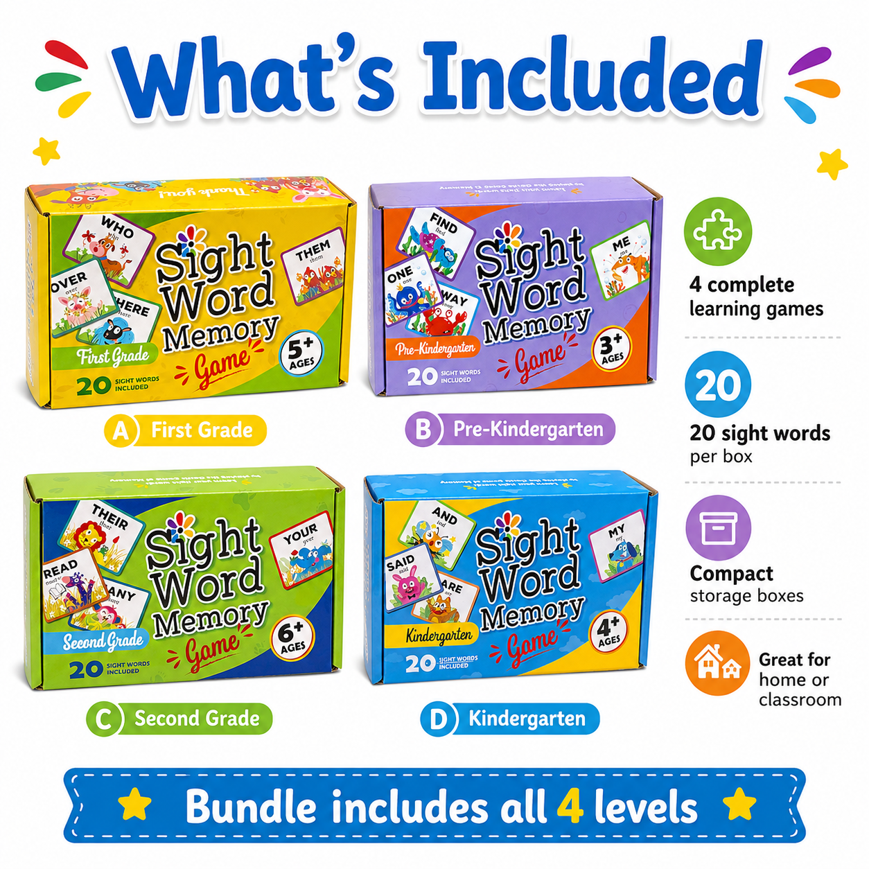 Complete Learn-to-Read Bundle — Sight Word Games Pre-K Through 2nd Grade