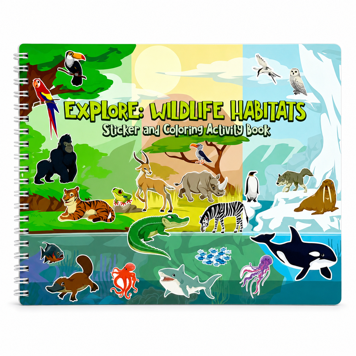 Animal Habitats Sticker & Coloring Book