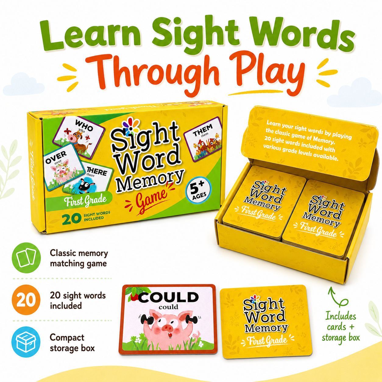 Sight Word Memory Game — First Grade