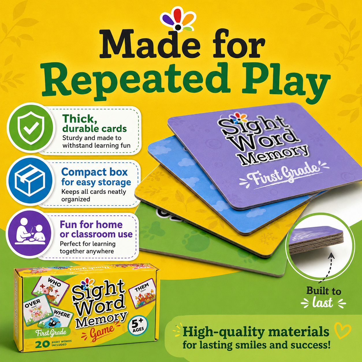 Sight Word Memory Game — First Grade