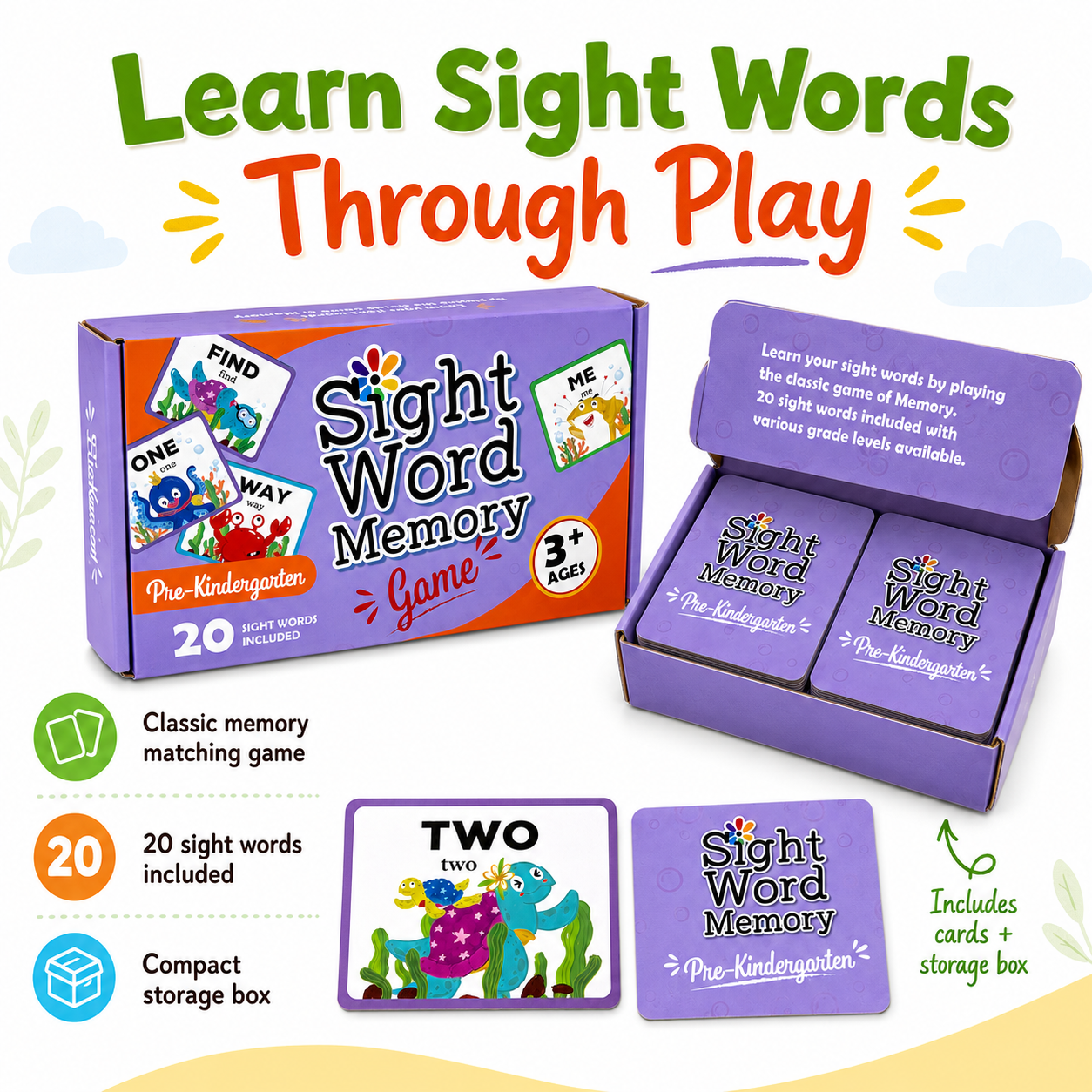 Sight Word Memory Game — Pre-K
