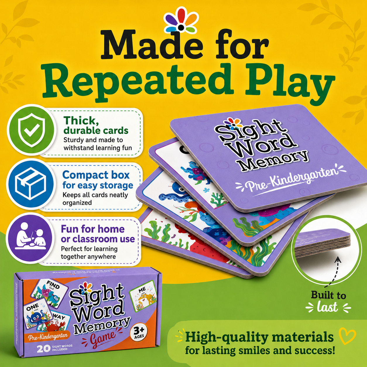 Sight Word Memory Game — Pre-K