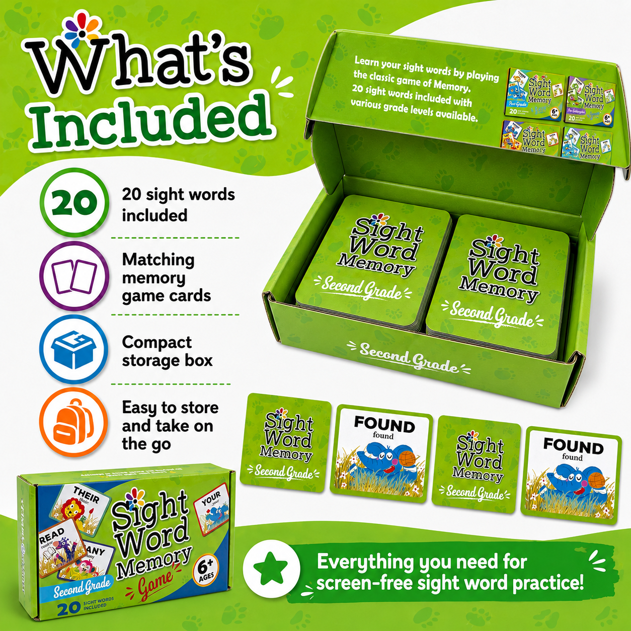 Sight Word Memory Game — Second Grade