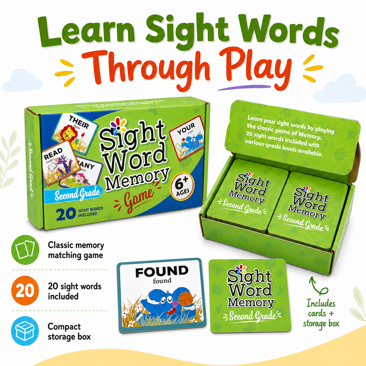 Sight Word Memory Game — Second Grade